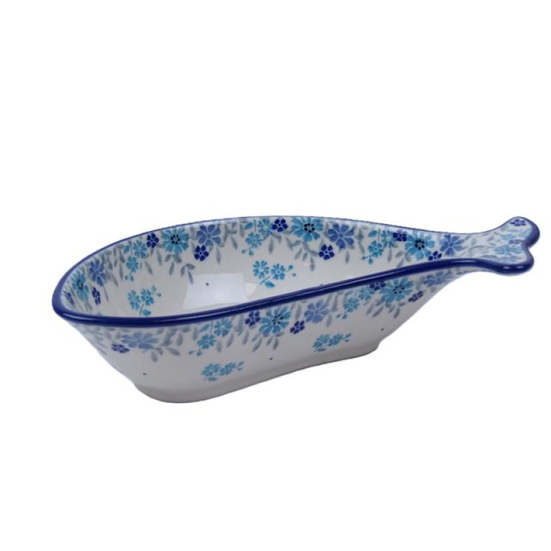 Bunzlau 1 vis serveerschaaltje * F02-2857 konijntjes *