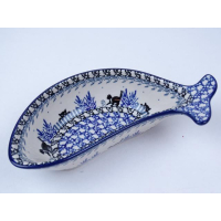 Bunzlau duo serveerschaal vissen 22 cm. * F02-2827 poesjes *
