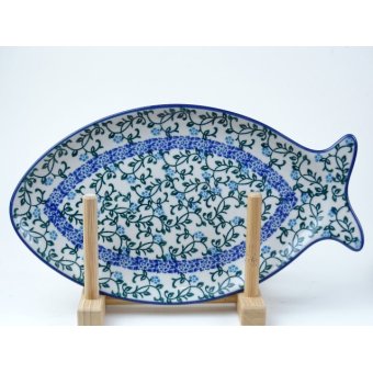 Bunzlau vis serveerschaal 23 cm. * E20-1822 * Bunzlau vis serveerschaal 23 cm. * E20-1822 *