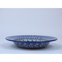 Bunzlau soepbord met rand 23 cm.  * 014-2184 *