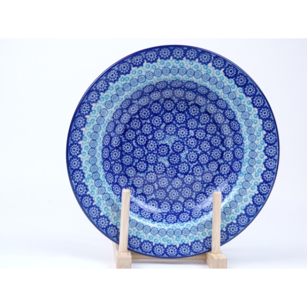 Bunzlau soepbord met rand 23 cm.  * 014-3210 *