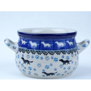 Bunzlau soepkom met 2 oortjes 350 ml. * 016-2151 teckel *