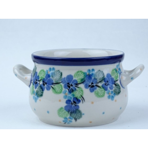 Bunzlau soepkom 350 ml. * 016- 2339 viooltjes *