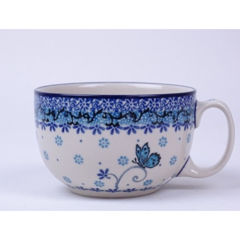 Bunzlau soepkom 350 ml. * 376-2008 vlinder *