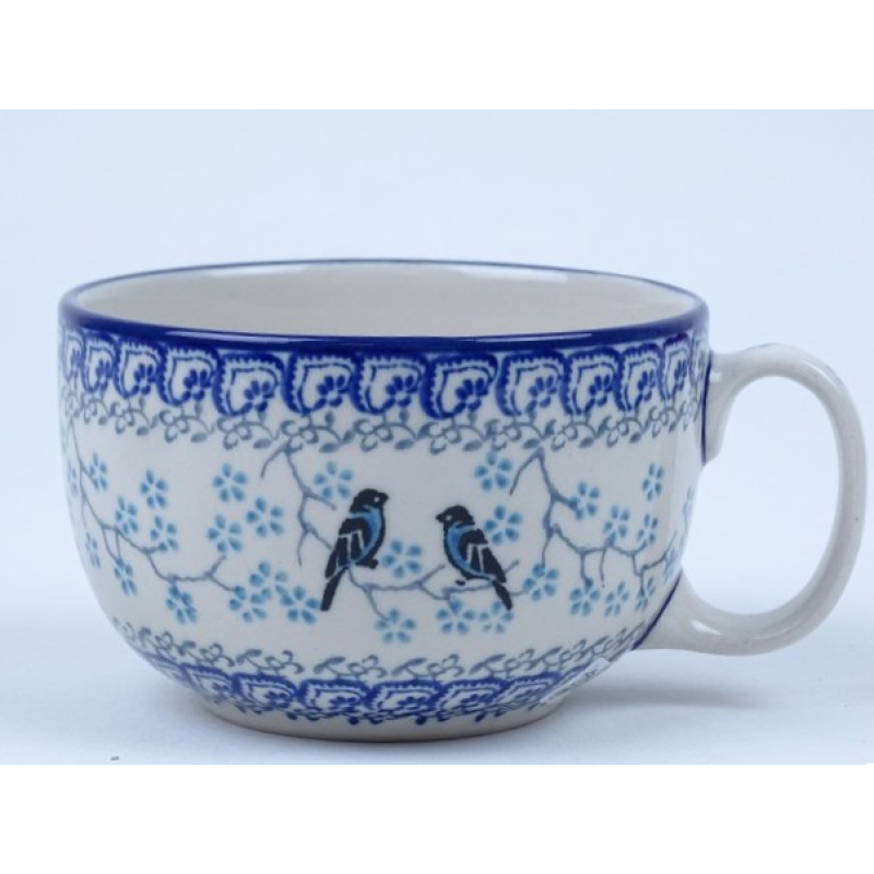 Bunzlau soepkom 350 ml. * 376-2805 vogels *