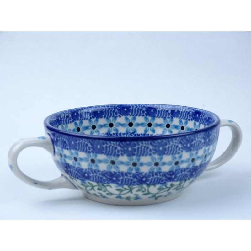 Bunzlau soepkom 2 oortjes * C95-1820 *