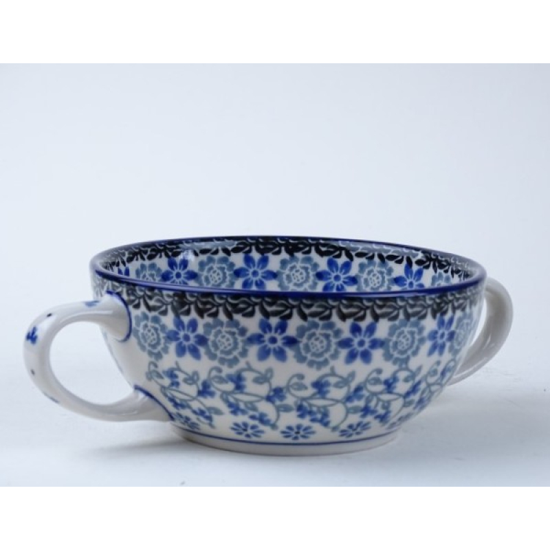 Bunzlau soepkom 2 oortjes 250 ml.  * C95-2158 *