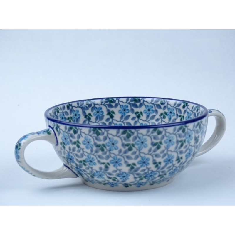 Bunzlau soepkom 2 oortjes * C95-2162 *