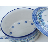 Bunzlau soufflé / dekschaaltje met deksel 150 ml. * C02-1982 *