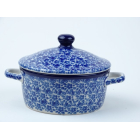 Bunzlau soufflé / dekschaaltje met deksel 150 ml. * C02-2396 *