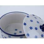 Bunzlau soufflé / dekschaaltje met deksel 150 ml. * C02-1931 *