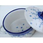 Bunzlau soufflé / dekschaaltje met deksel 150 ml. * C02-2389 *