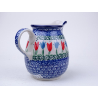 Bunzlau melkkannetje  500 ml. * 079-2599  tulpen *