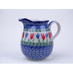 Bunzlau melkkannetje  500 ml. * 079-2599  tulpen *