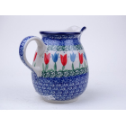 Bunzlau melkkannetje  500 ml. * 079-2599  tulpen *