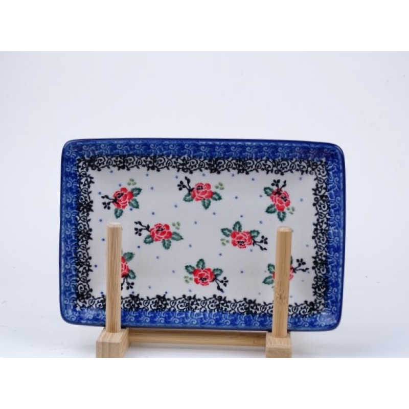 Bunzlau sushi serveerschaal 18 cm * C27-1525 roosjes *