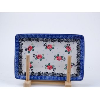 Bunzlau sushi serveerschaal 18 cm * C27-1525 roosjes *