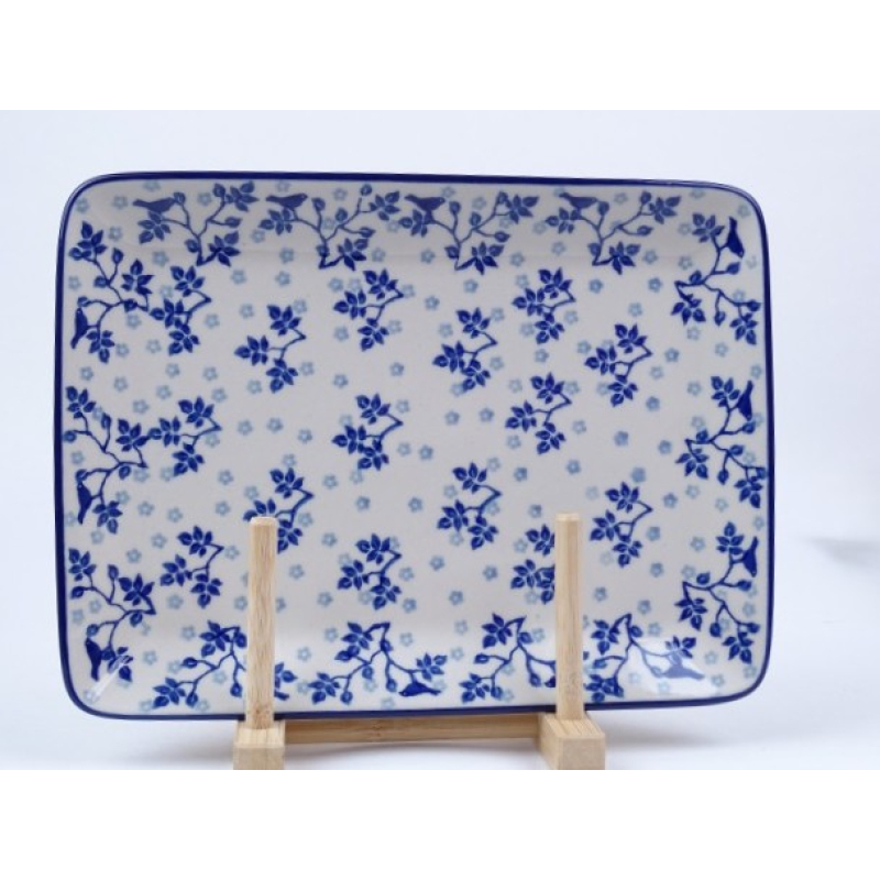 Bunzlau serveerbord 24 cm. * 111-3206 vogeltjes *