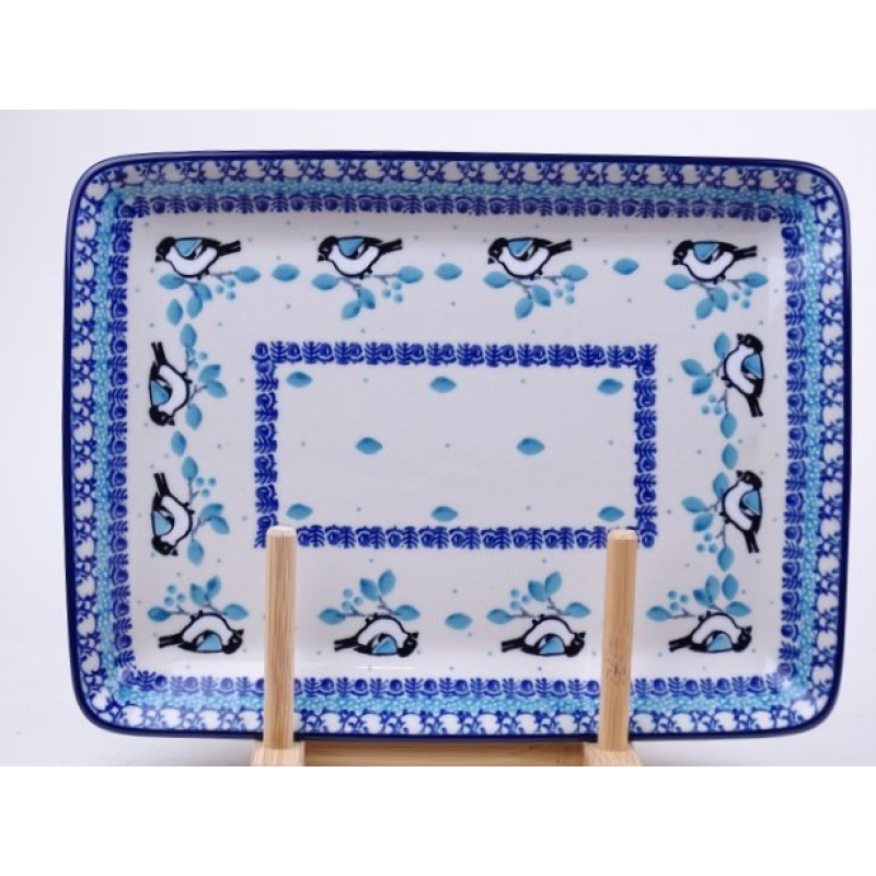 Bunzlau serveerbord 24 cm. * 111-vogeltjes *