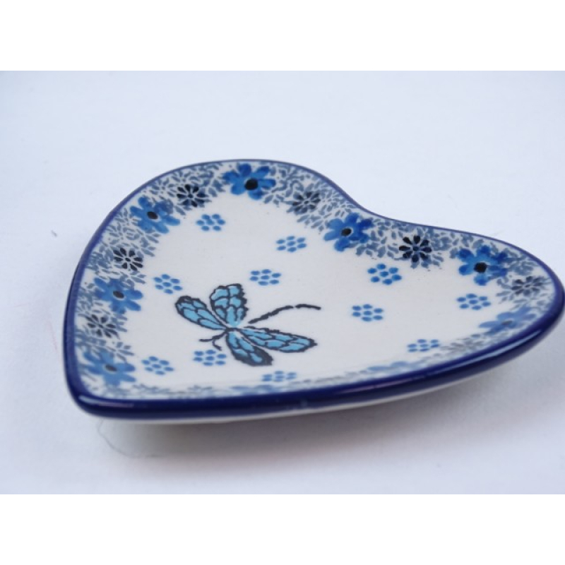 Bunzlau theetip hartje 9 cm. * B49-2009 libelle *