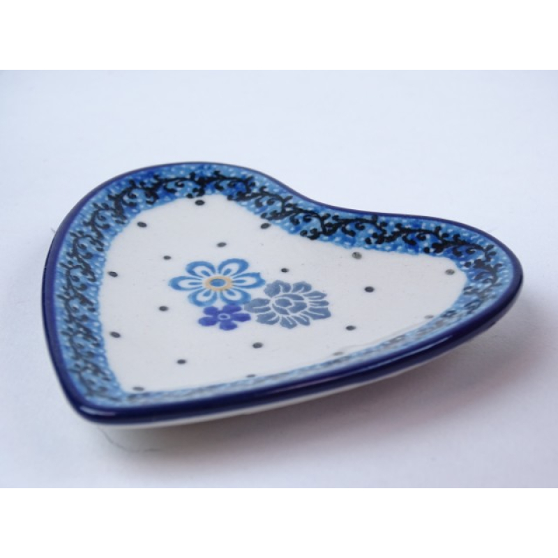 Bunzlau theetip hartje 9 cm. * B49-2075 *