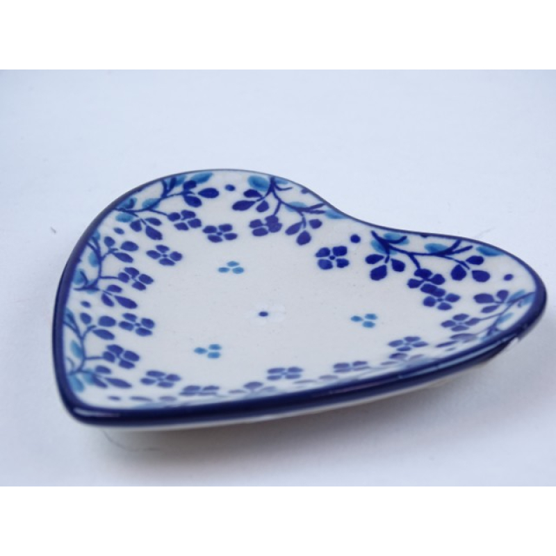 Bunzlau theetip hartje 9 cm. * B49-2758 *