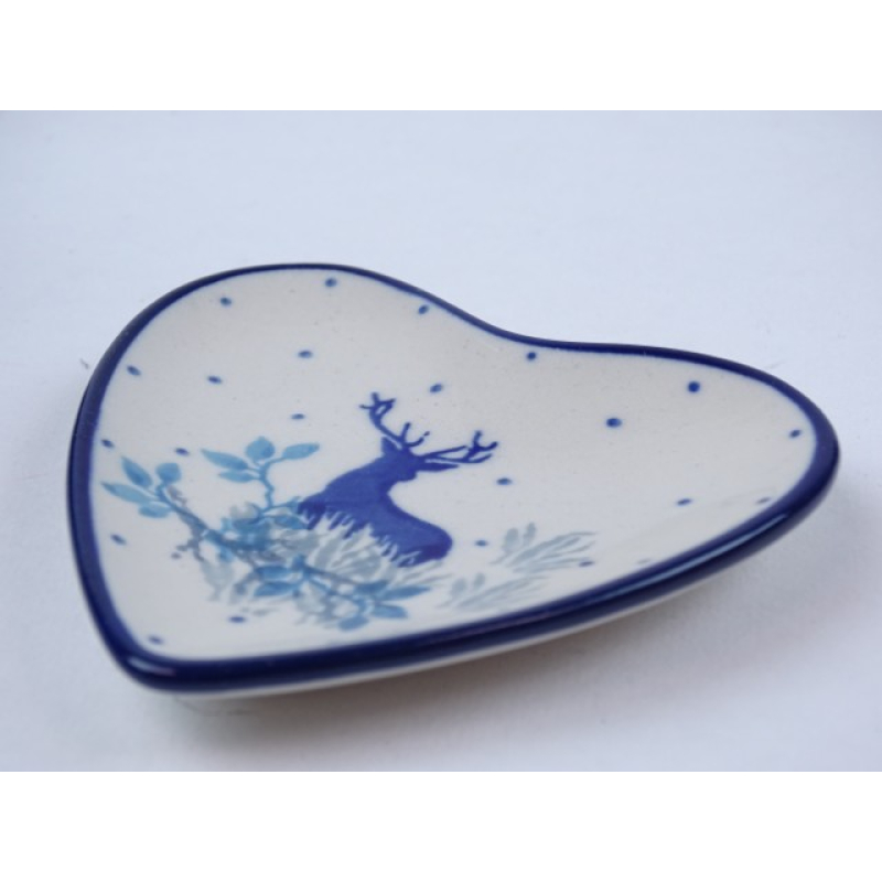 Bunzlau theetip hartje 9 cm. * B49-2858 hert *