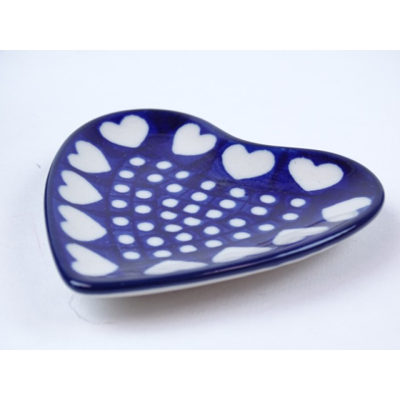 Bunzlau theetip hartje 9 cm. * B49-375E hartjes *