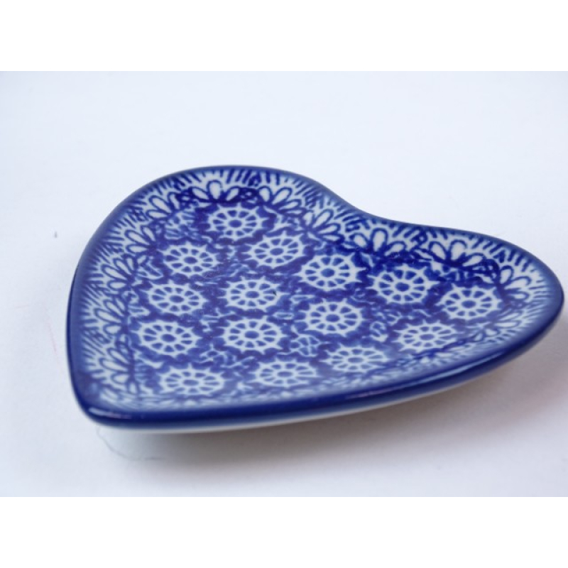 Bunzlau theetip hartje 9 cm. * B49-884 *