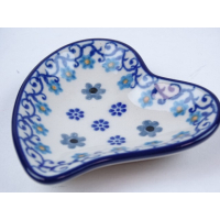 Bunzlau theetip hartje 8,5 cm. * G62-2084 *