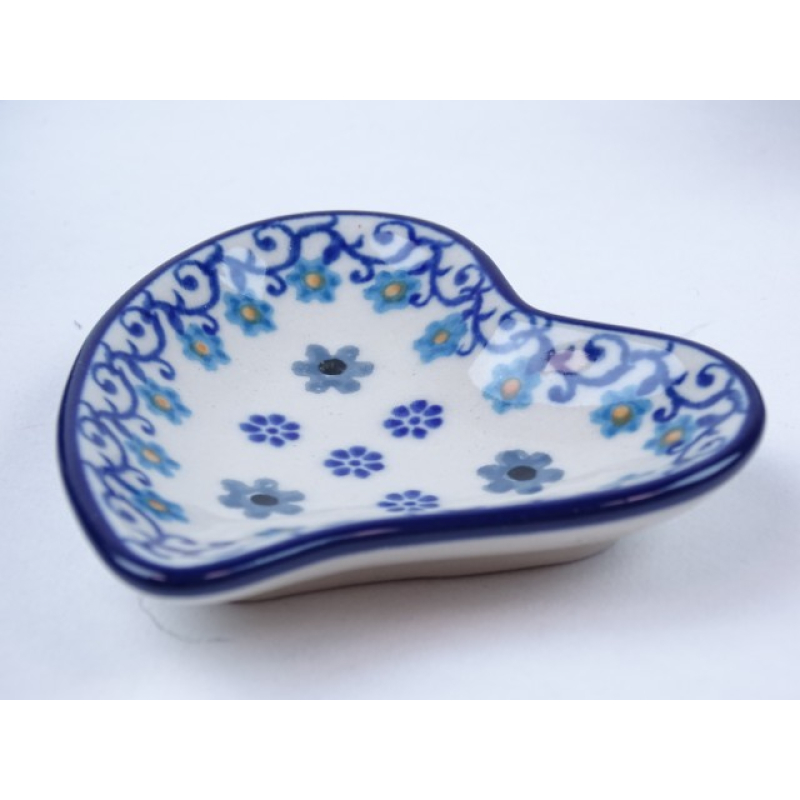 Bunzlau theetip hartje 8,5 cm. * G62-2084 *