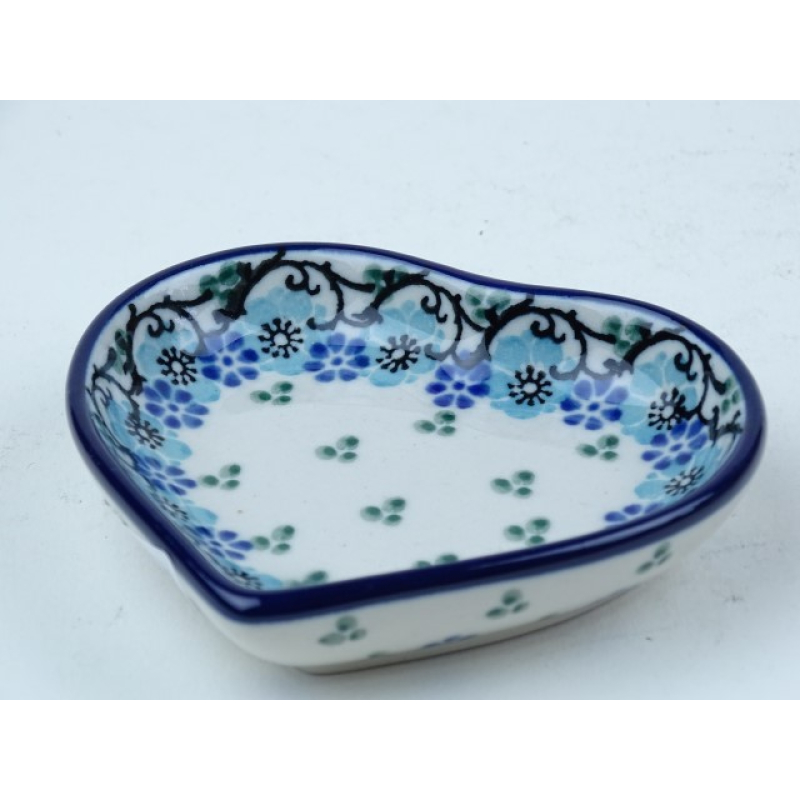 Bunzlau theetip hartje 8,5 cm. * B64-1982 *