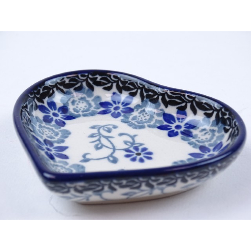Bunzlau theetip hartje 8,5 cm. * B64-2158 *