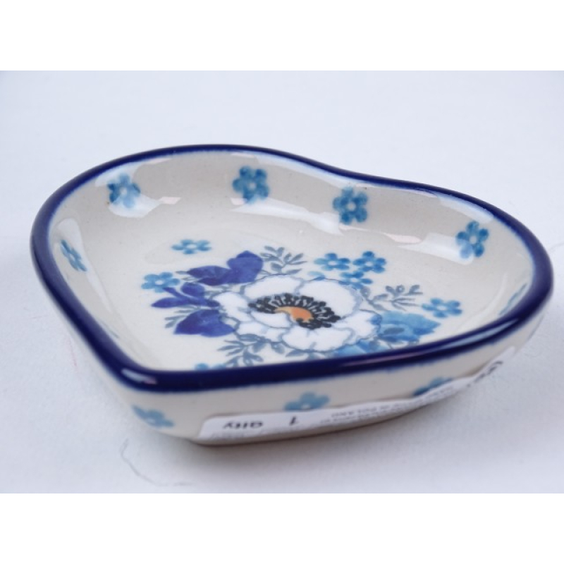 Bunzlau theetip hartje 8,5 cm. * B64-2222 *
