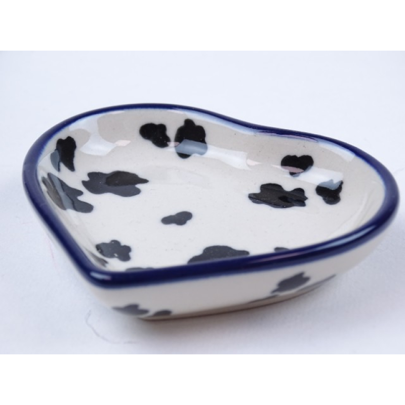 Bunzlau theetip hartje 8,5 cm. * B64-2416 *