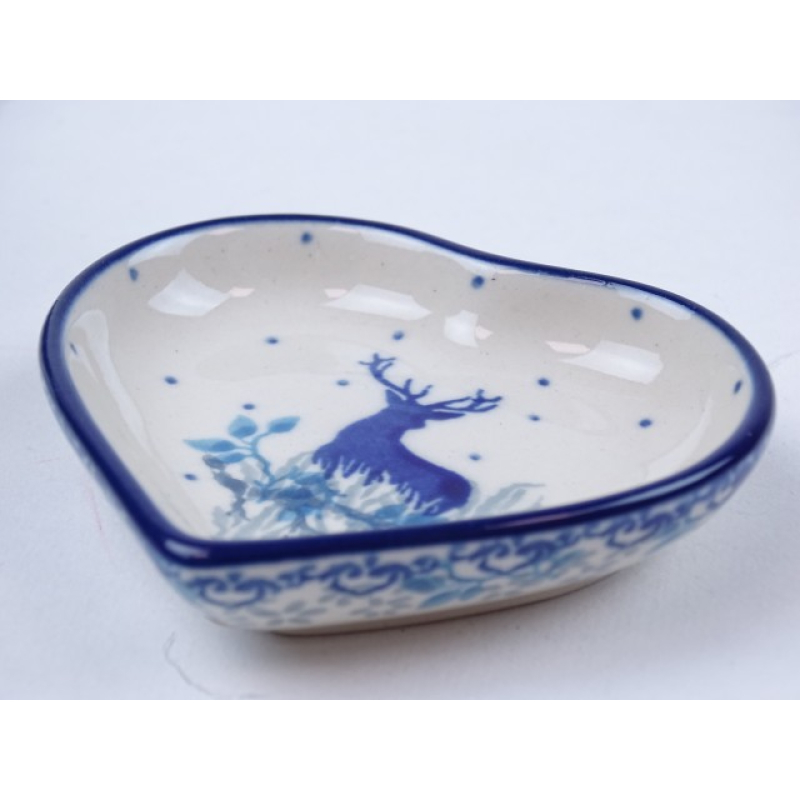 Bunzlau theetip hartje 8,5 cm. * B64-2858 hert *