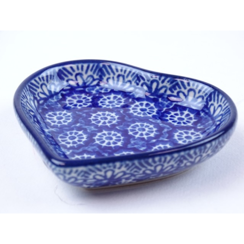 Bunzlau theetip hartje 8,5 cm. * B64-884 *