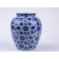 Bunzlau vaas 13,5 cm. hoog * 349-1443 libelle *