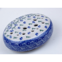 Bunzlau droogbloem vaasje 14 cm breed. * G12-1823 *