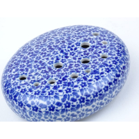 Bunzlau droogbloem vaasje 14 cm breed. * G12-2396 *