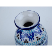 Bunzlau smal vaasje 14 cm. hoog * D39-1026 *