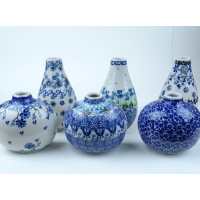 Bunzlau vaasje voor aan de muur 9 cm.  * G10-2187 *