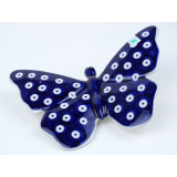 Bunzlau vlinder 15,5 cm breed voor aan de muur 2e keus  * Wiza- blue eyes *