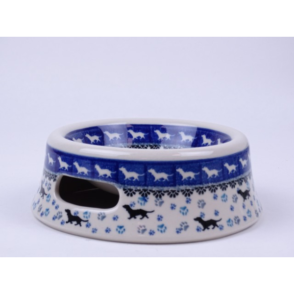 Bunzlau dierenvoerbak 18 cm. klein * 524-2151 teckel *