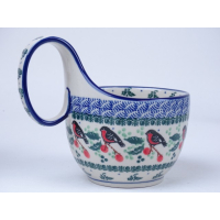 Bunzlau waterscoop/ soepkom  400 ml.  * 845-1257 roodborstje *