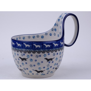 Bunzlau waterscoop/ soepkom 400 ml. * 845-2151 teckel *