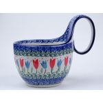 Bunzlau waterscoop/ soepkom  400 ml. * 845-2599 tulpen *