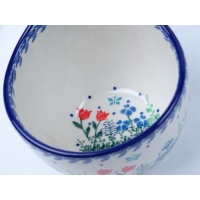 Bunzlau waterscoop/ soepkom 400 ml. * 845-2903 r. tulpjes *