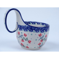 Bunzlau waterscoop/ soepkom  400 ml.  * 845-3209 vogeltjes *