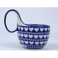 Bunzlau waterscoop/ soepkom  400 ml.  * 845-375E hartjes *